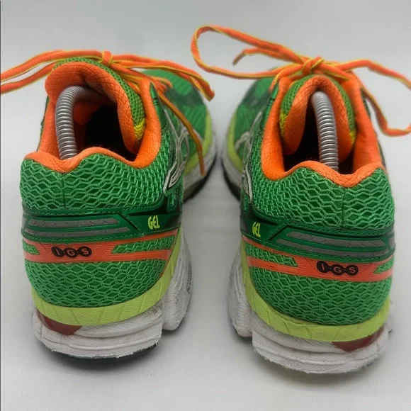 Asics Green and Orange Women's Running Sneakers - Picture 10 of 16